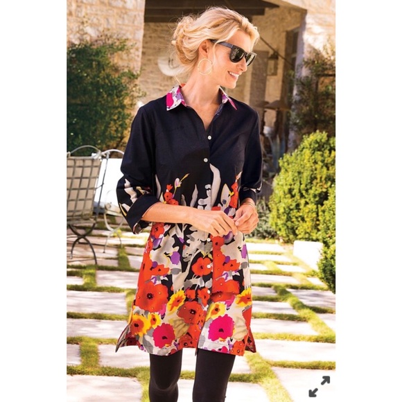 Soft Surroundings Tops - Soft Surroundings Provence Tunic Shirt